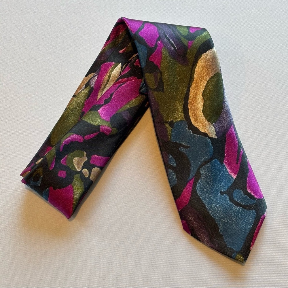 VINTAGE Envoy Men’s Tie Tall Extra Long Bright‎ Colors Made in the USA Like New